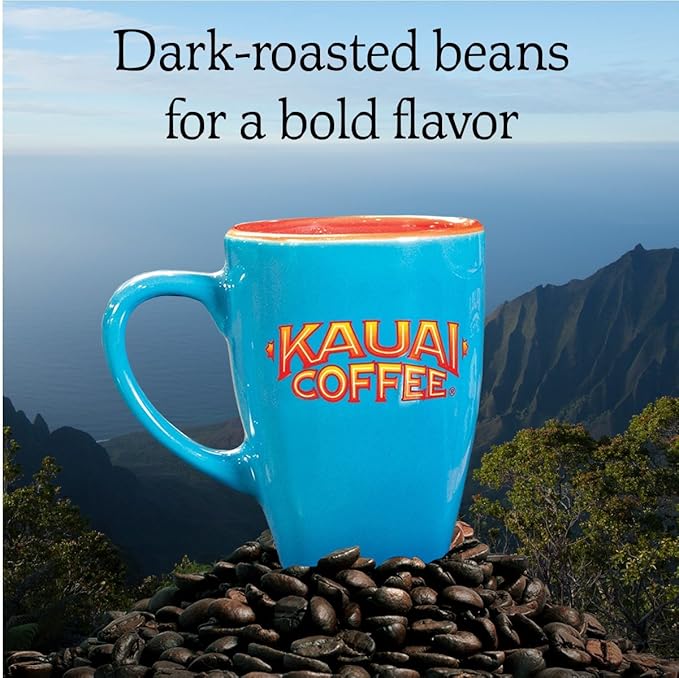 Kauai Coffee Koloa Estate Dark Roast - Whole Bean Coffee, 24 oz Package - HAWAIIAN HILLS -  - #tag1# - #tag2# - 