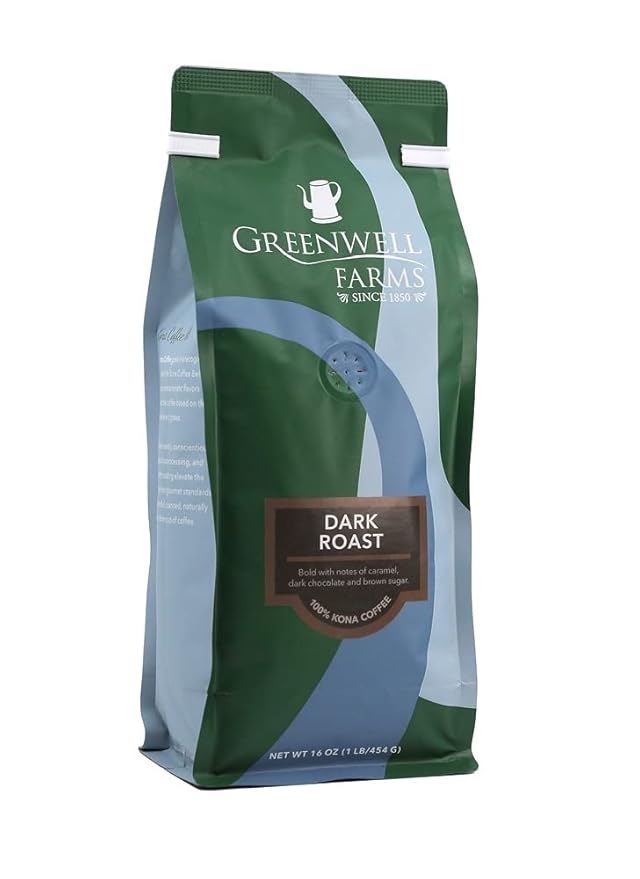Reserve Greenwell Farms 100% Hawaiian Kona Coffee - Dark Roast, Ground, 16oz - HAWAIIAN HILLS -  - #tag1# - #tag2# - 