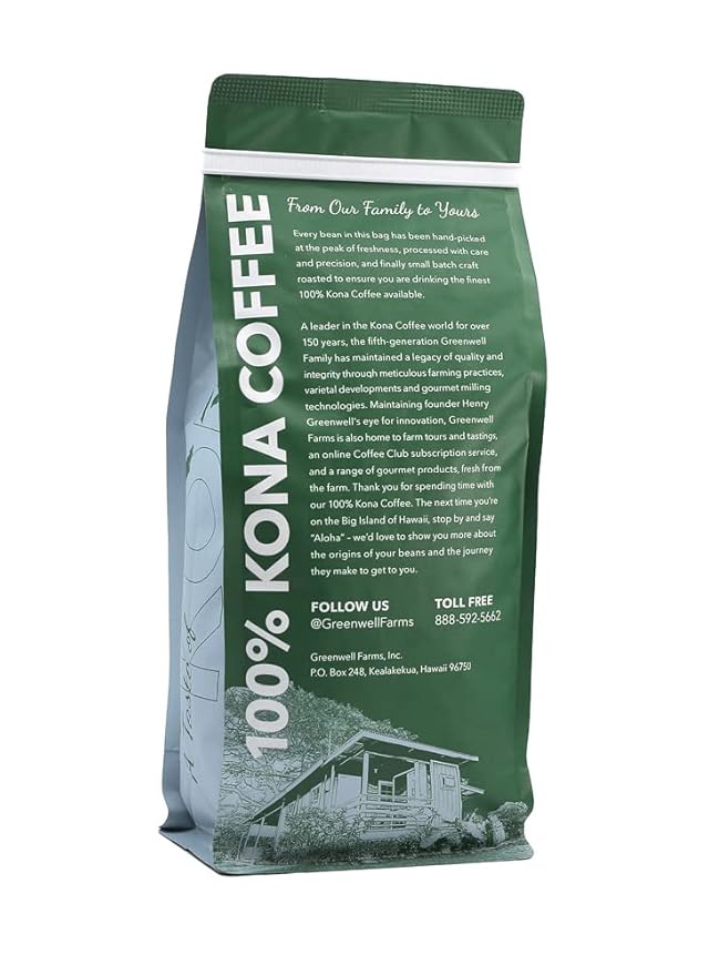 Reserve Greenwell Farms 100% Hawaiian Kona Coffee - Dark Roast, Ground, 16oz - HAWAIIAN HILLS -  - #tag1# - #tag2# - 