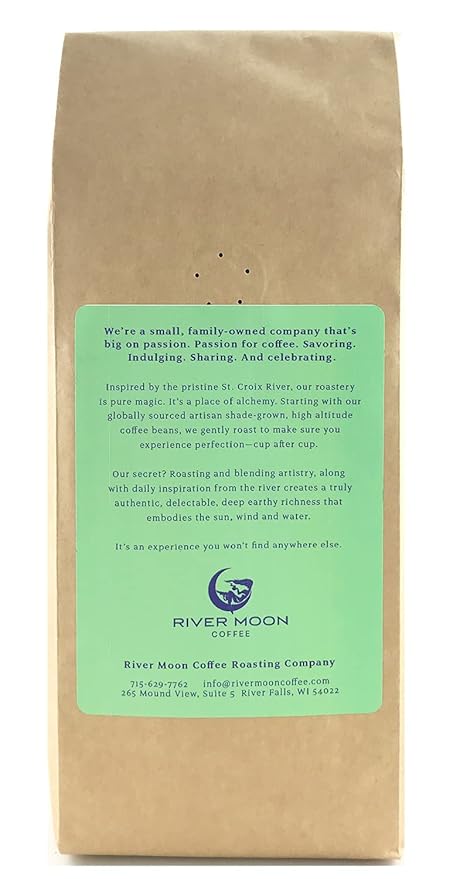 River Moon Coffee, Kona Coffee Whole Bean, Medium Roast, 16 Ounces, Kona Waves Hawaiian Coffee Blend, Sustainably Farmed, 1 pound, 100% Arabica - HAWAIIAN HILLS -  - #tag1# - #tag2# - 