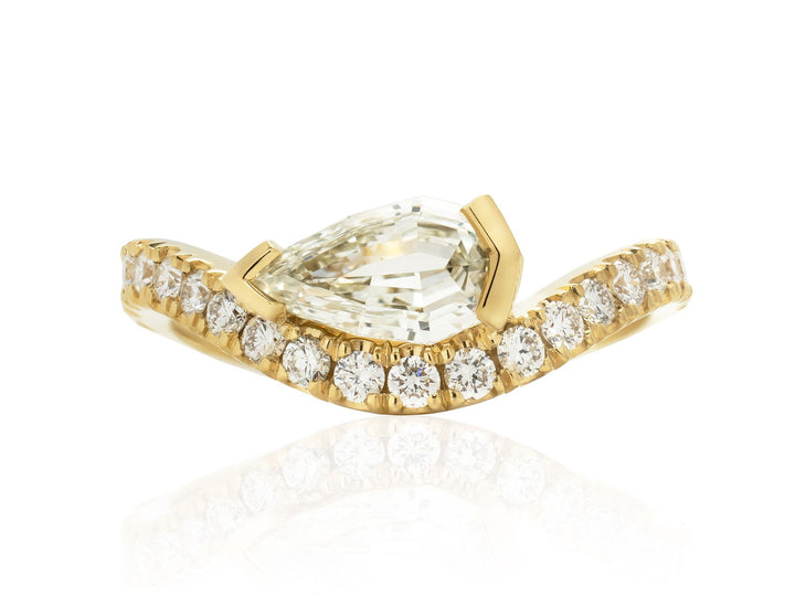 Step Cut Pear Diamond Ring - HAWAIIAN HILLS -  - #tag1# - #tag2# - 
